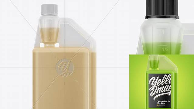 4124+ Dosing Bottle with Measuring PSD Mockup Creative High-Resolution PSD Freebie