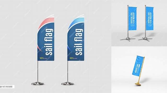 4128+ Vertical Sail Flag PSD Mockup Download Exclusive PSD Mockups