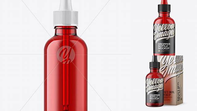 4129+ 50ml Red Glass Dropper Bottle High Resolution