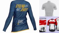 4134+ Men's Cycling Jersey PSD Mockup Back View Best for Showcase