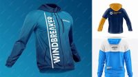 4137+ Windbreaker PSD Mockup Back View Download Customizable PSD