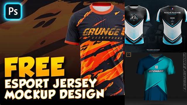 4138+ Jersey Esport Mockup Photoshop Freebie