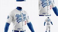 4138+ Men’s Full Baseball Kit PSD Mockup Half Side View Creative High-Resolution PSD Freebie