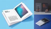 4146+ Opened Hardcover Book PSD Mockup Top View Fully Editable Photoshop PSD Free Download