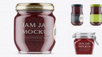 415+ Glass Jar with Raspberry Jam PSD Mockup Best for Showcase