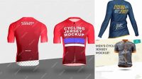 415+ Men’s Cycling Jersey PSD Mockup Back View Fully Layered Photoshop Freebie