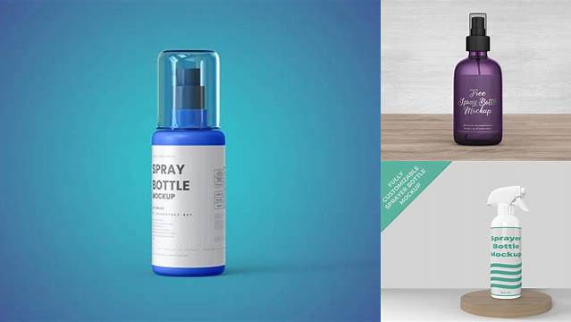 4150+ 150ml Plastic Sprayer Bottle PSD Mockup High-End Layered Mockup Free