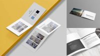 4151+ A4 Landscape Booklet Mockup Free Custom Mockup Graphic Design