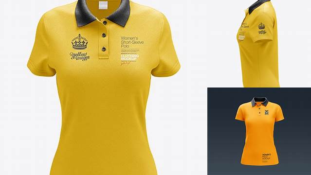 4151+ Womens Polo HQ PSD Mockup Side View Free PSD for Creatives