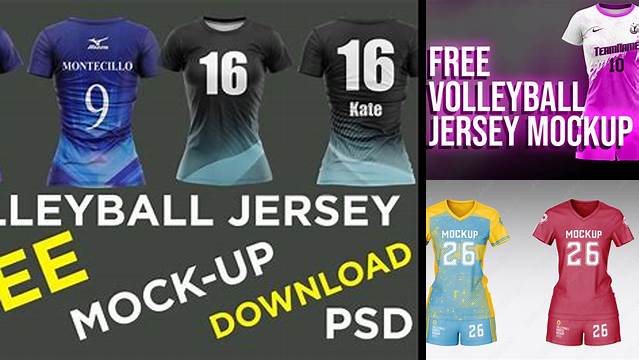 4152+ Volleyball Jersey Mockup PSD Free Download