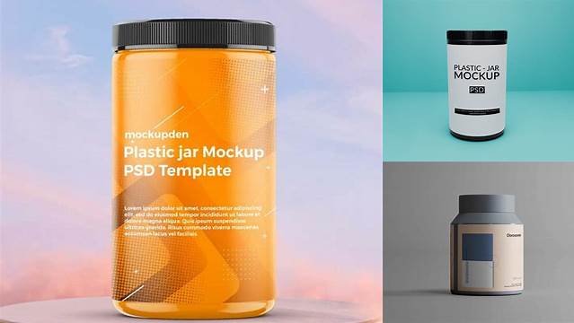 4159+ Plastic Jar Mockup Free PSD