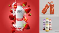 4160+ Strawberry Yogurt Bottle PSD Mockup Download Premium PSD Resource