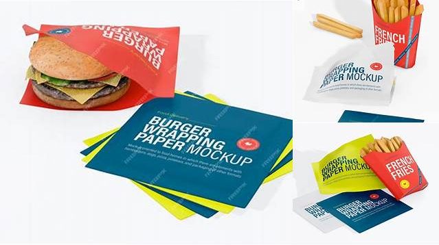 4163+ Burger Wrapping Paper Mockup Free Premium Quality PSD Freebie