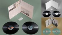 4165+ Gatefold Vinyl Mockup Premium Design Freebie