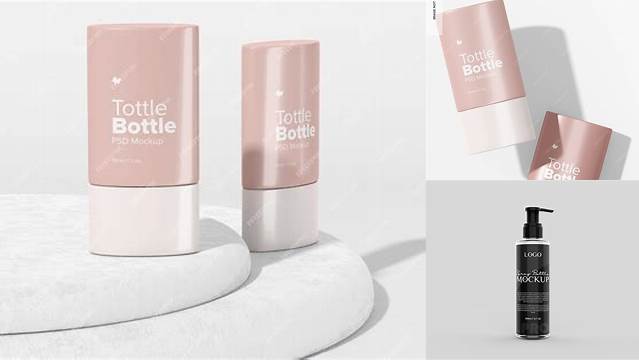 4166+ 150ml Tottle Bottle PSD Mockup Elegant PSD Mockup