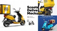 4179+ Delivery Scooter Mockup Free High-End Creative PSD Template