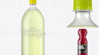 4184+ 2L PET Bottle with Lemonade PSD Mockup Unique High-Resolution Photoshop Mockup