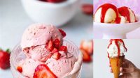 4184+ Wooden Spoon With Strawberry Ice Cream and Syrup Topping Digital Download