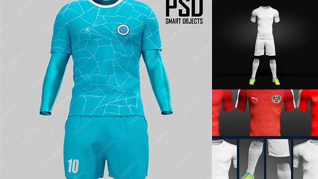 4185+ Football Kit Mockup Psd Modern Design PSD