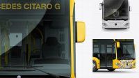 4186+ Mercedes-Benz Citaro G Bus PSD Mockup Front view High-Quality PSD Files