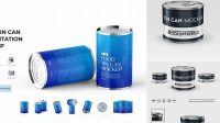 419+ Matte Tin Can PSD Mockup Layered PSD for Easy Editing