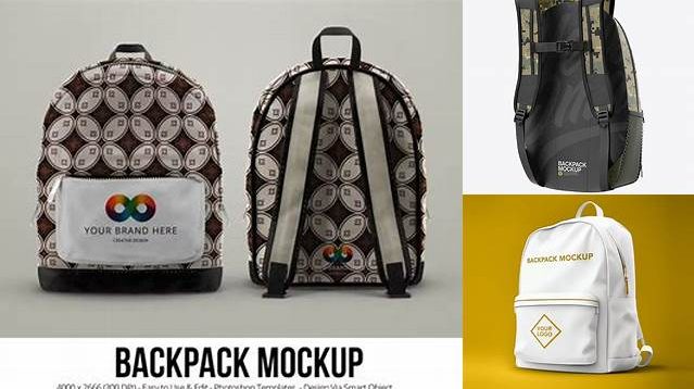 4191+ Backpack PSD Mockup Back Half Side View PSD Download