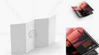 4192+ 4xDL Brochure PSD Mockup High Angle Shot Free Mockup PSD Template