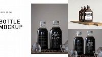 4196+ Cold Brew Bottle Mockup Versatile Photoshop File