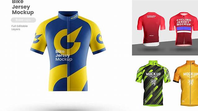 4198+ Free Cycling Jersey Mockup Include TIFF