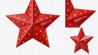 4200+ Glossy Christmas Star Toy PSD Mockup Front View Download Free