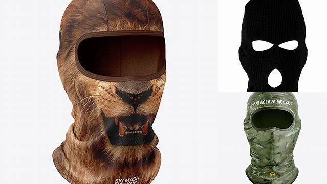 4203+ Ski Mask Mock Up PSD File for Designers