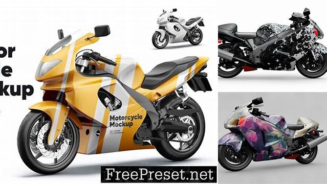 421+ Motorbike Mockup For Free Download