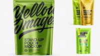 4212+ Matte Metallic Stand-up Pouch PSD Mockup Download Exclusive PSD Mockups