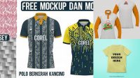 4212+ Mockup Kaos Berkerah Free PSD