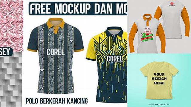 4212+ Mockup Kaos Berkerah Free PSD