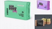 4214+ Glossy Soap Bar Package PSD Mockup High-End Professional PSD Resources