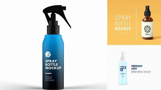 4221+ 15ml Matte Spray Bottle PSD Mockup Custom Design Freebie PSD