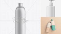 4224+ White Plastic Cosmetic Bottle with Cap 300 ml PSD Free Download