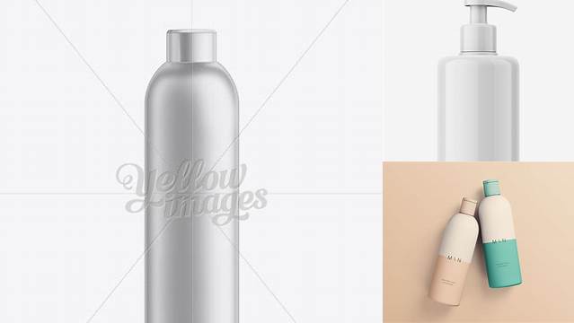 4224+ White Plastic Cosmetic Bottle with Cap 300 ml PSD Free Download