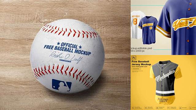 4225+ Baseball Mockup Free Easy Editable