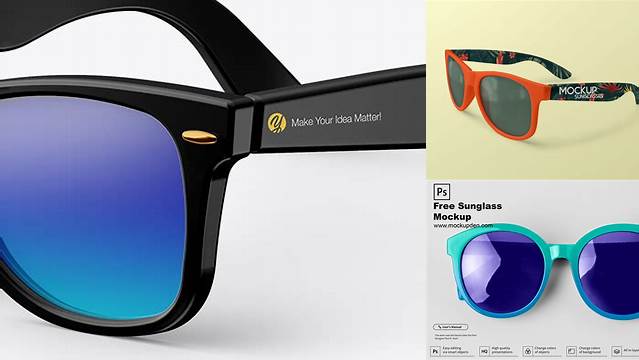 4225+ Sunglasses PSD Mockup Half Side View Stylish Free PSD