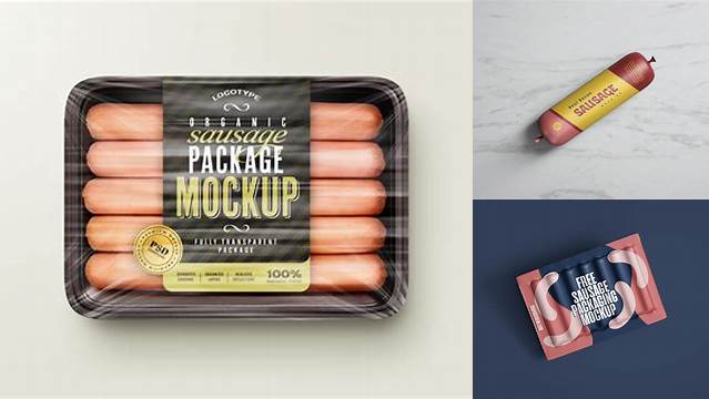 4229+ Flow Pack With Sausage PSD Mockup Elegant and Stylish Mockup