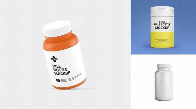 4230+ Plastic Orange Bottle With Pills PSD Mockup Free PSD for Creatives