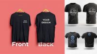 4233+ T-shirt Mockup Front And Back Smart Editable Design Mockup