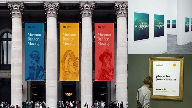 4235+ Museum Mockup Free Custom Graphic Mockup File