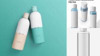 4235+ Plastic Cosmetic Bottle with Clear Liquid PSD Mockup Smart PNG Image