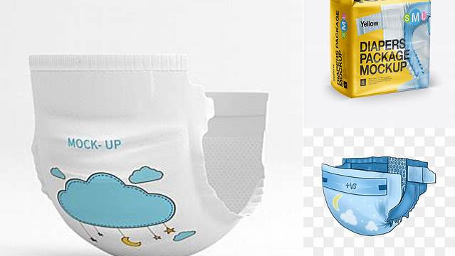 4238+ Diaper Mockup Smart PNG Image