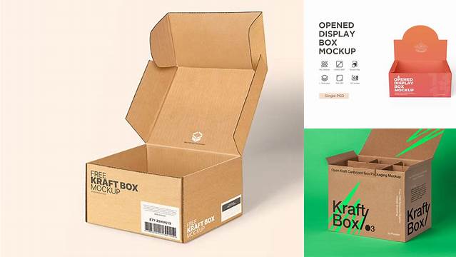 424+ Opened Kraft Box PSD Mockup PSD for Creative Projects