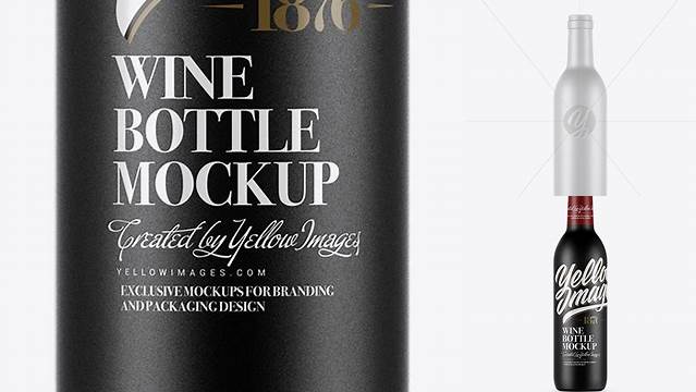 4241+ 375ml Ceramic Wine Bottle PSD Mockup High Resolution