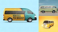 4242+ Microbus Mockup Free Editable PSD